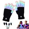 Lustige 7 Farben Lichtshow LED Rave Handschuhe Leuchtende Atmungsaktive Fingerhandschuhe Blinkende Fäustlinge Konzert-/Party-/Aktivitäts-Requisiten