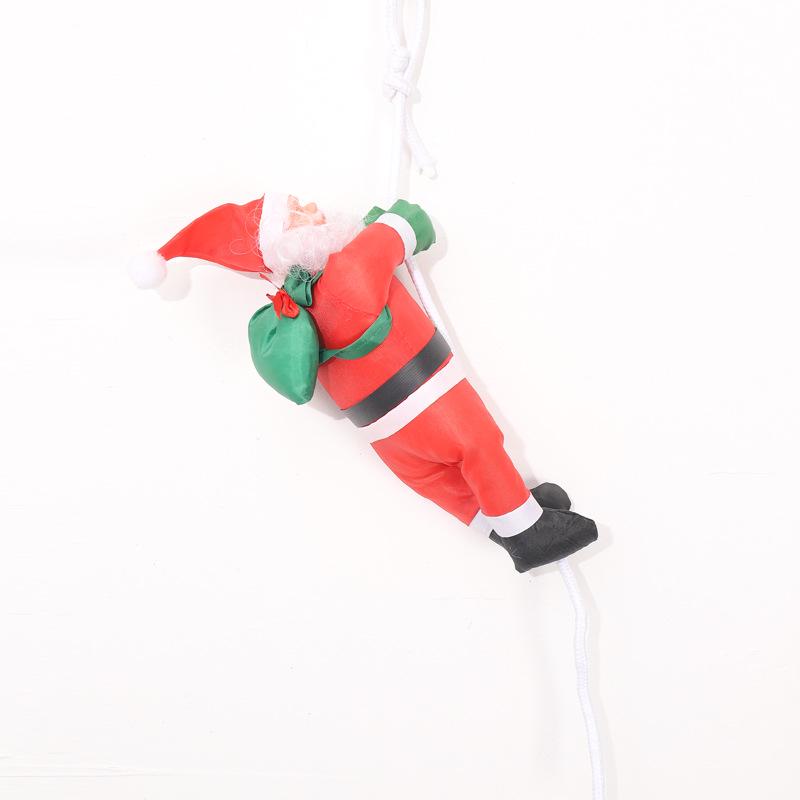 

25CM Santa Claus Climbing Ladder Christmas Tree Ornament for Home, Hotel, and Mall Decor
