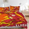 3pcs Flash Superhero Cover Set, Bedding Set, Soft Comfortable Duvet Cover, For Bedroom, Guest Room (1*Duvet Cover + 2*Pillowcases, Without C