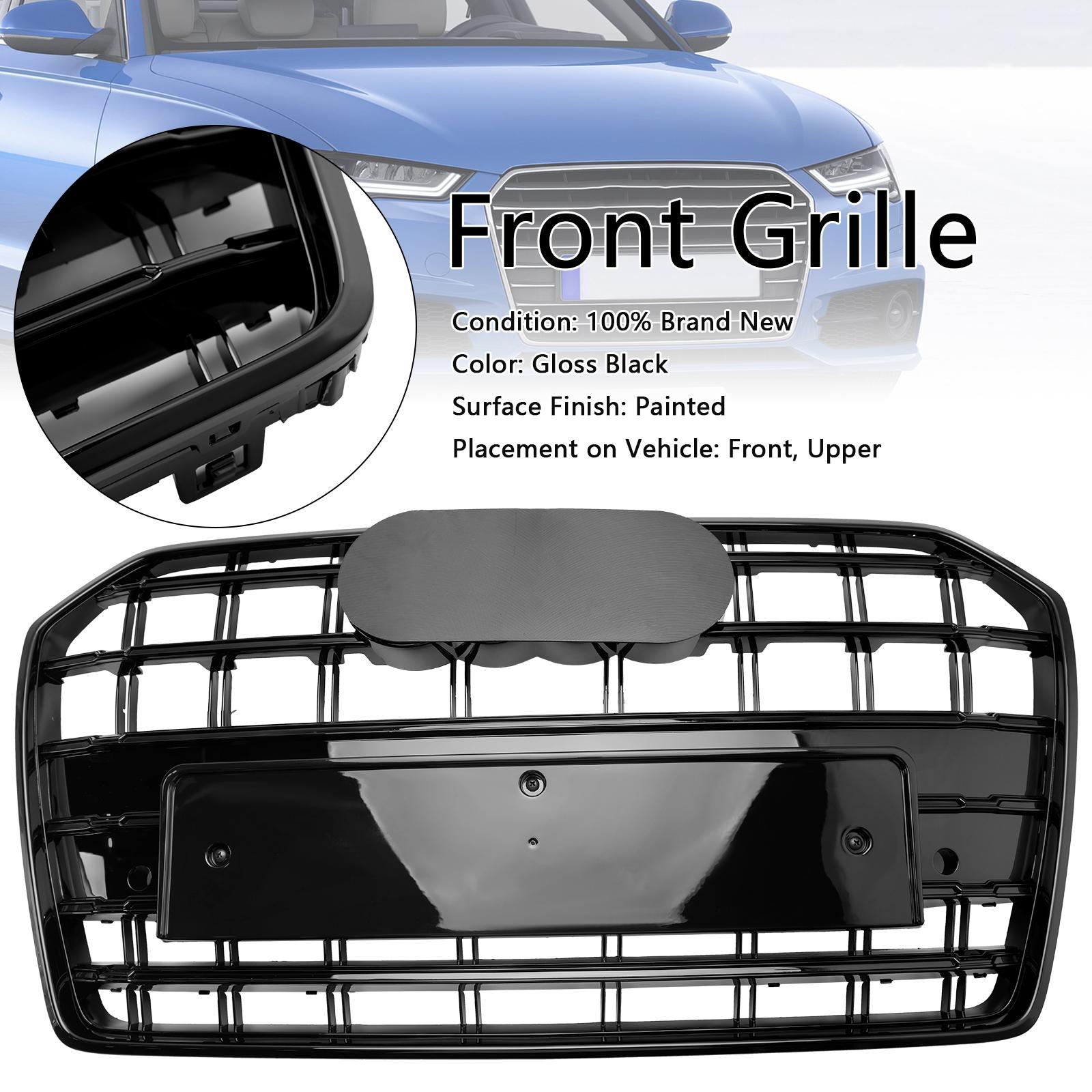 

S6 Style Front Bumper Grille Grill Fit A6 S6 C7 2016-2018 Black