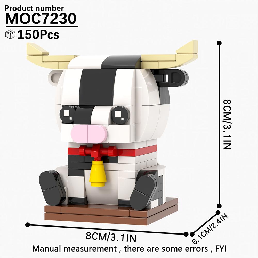 MOOXI Animal Series MOC Brick Panda Tiger Cat BrickHeaded Ser Model Adultes Building Block Kids Education Toys For Children Gift