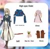 Completo da Cosplay Anime Viola COS - Set Completo per Donna