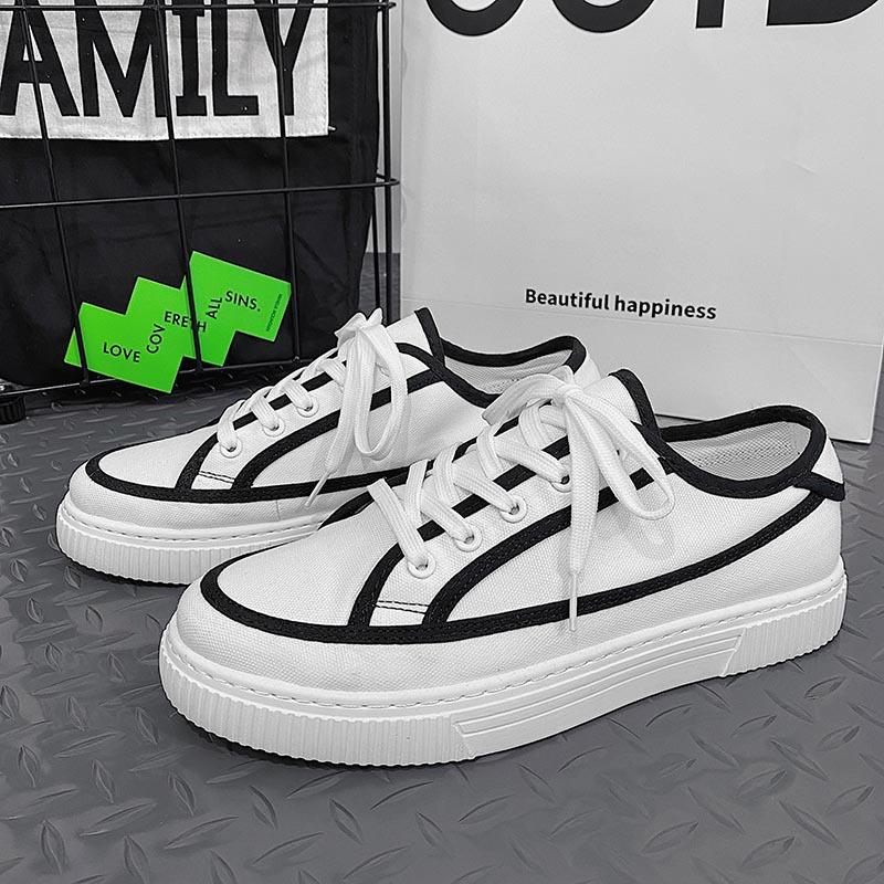 Høst Nye Herresko ,Studenters Fritidssko i Canvas ,Koreansk Versjon av de Trendy Skoene ,Herresneakers ,Flate Sko