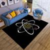 Atomic orbits polyhedral dice central motif Carpet for Living Room Bedroom Sofa Home Decor Rus Non-slip Floor Mat Luxury Gift