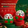 Christmas Mouse Shaped Fidget Keychain Cartoon Keys Button Squeeze Music Keychain Diy Relief Stress Keychain Pass The Time
