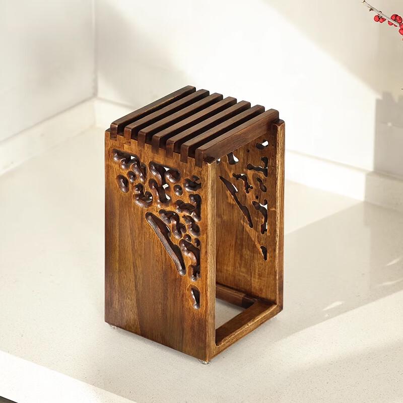 Современная деревянная подставка для хранения кухонных ножей