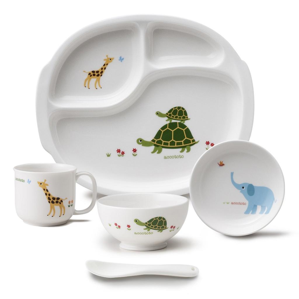Nikko Accototo First Meal Set Box Tableware Baby (gift Included) Children's Gift/gift 8200-AM001