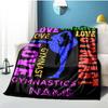 Gymnastics Customize Your Name Blanket Used For Chair Office Sofa Bed Camping Soft And Warm Giving Friends And Relatives Birthday Graduation Gift