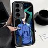 Phone Case for Samsung Galaxy A17 A16 A15 A14 A13 Anime Blue L-Lock Desgin A56 A36 A26 A55 A35 A25 A54 A34 A24 A53 A33 A23 A07 A