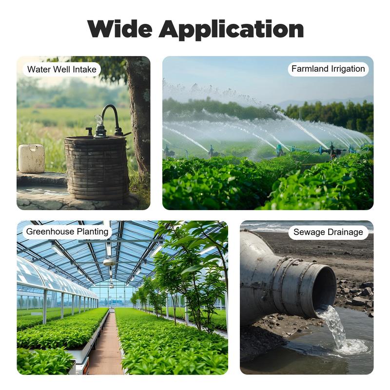 2-Stroke Portable Water Pump, 43cc Gasoline Engine Water Transfer Pump, 1.7HP  Manual Start Portable Pump for Farm Irrigation