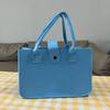 Solid Color Felt Handbag: Large Capacity Commuter and Student Bag