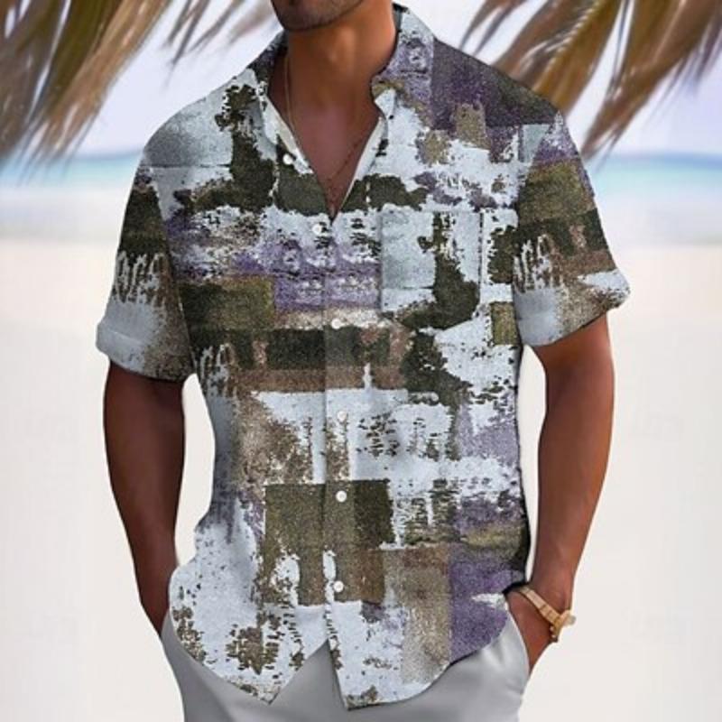 Men's Casual Shirt Button Up Shirt Short Sleeve Fashion Casual Vacation Dailywear Holiday Summer Spring Turndown 3D Print