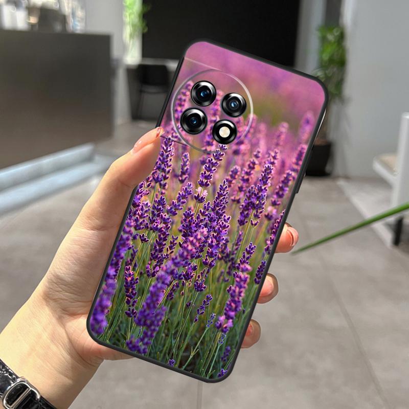 Lavender Purple Flowers Case For OnePlus Nord CE 5 2 3 4 Lite N30 N20 OnePlus 15 13 12 11 9 10 Pro 10T 13R 15R Cover