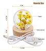 Touch Dimmable Crystal Ball Lamp with Creative Resin Flowers for Mid-Autumn Festival