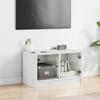 VidaXL TV Stand with White Glass Doors 68x37x42 Cm 836357