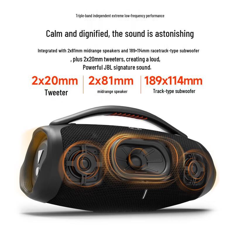 JBL Boombox 3 Portable Bluetooth Speaker CN Plug (adapter Included)
