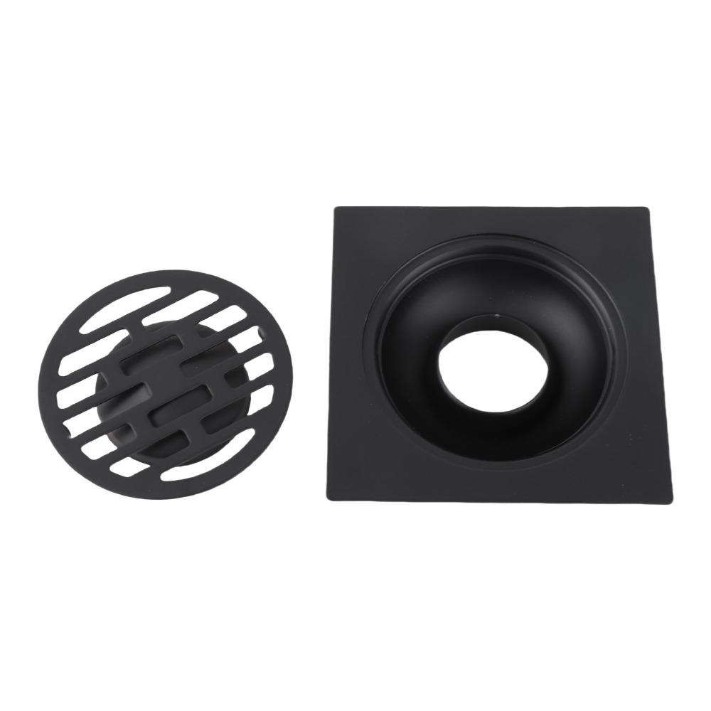 Odor Proof Shower Drain Black Sewer Drain Easy Installation Ground Drainer Outdoor