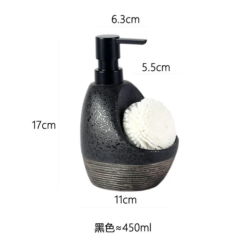 Household Creative Makeup Hand Sanitizer Bottle Ceramic Lotion Bottle High-end Dual-use Bathroom Push Type