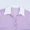 ZA Women's 1116 Summer New Product, Long Sleeve Lapel Casual Striped Poplin Long Sleeve Shirt Women's 1111811