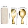 2 Stück/Set Mini Tragbares Löffel Gabel Geschirr Outdoor Camping Edelstahl Besteckset Für Mittagessen Wandern Camping Kochzubehör
