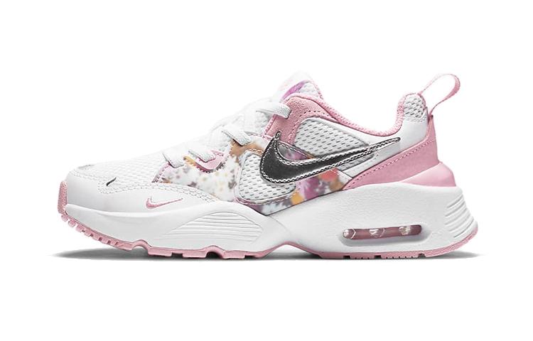 

Nike Air Max Fusion SE Comfortable Round Toe Abrasion Resistant Breathable Low top Kids Lifestyle Shoes Pink White CZ6584-100 28
