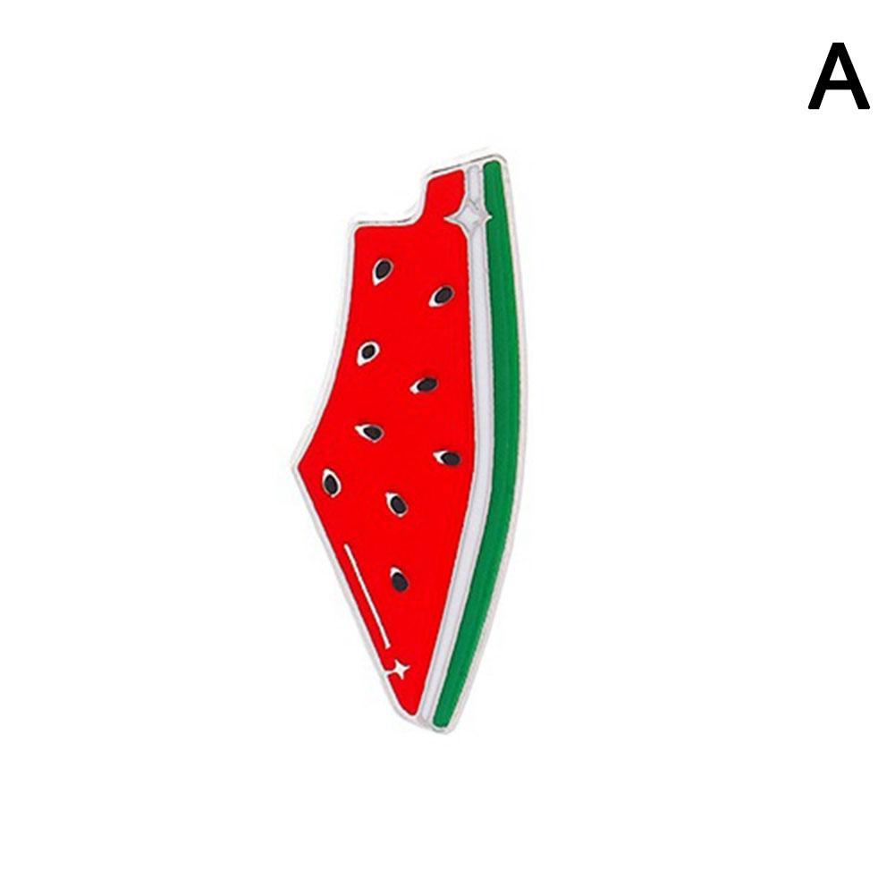 Cute Watermelon Enamel Pin Summer Fruit Shaped Brooch Bag Decoration Badges Women Lapel Pin Charm Jewelry Accessories Gift