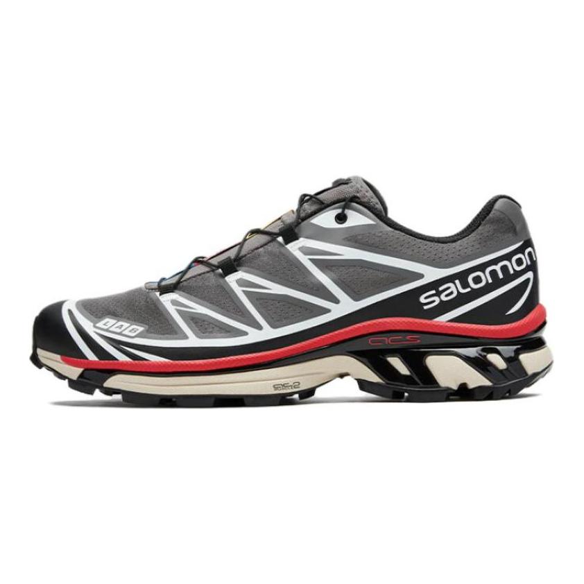 SALOMON XT 6 'Pewter Black Aurora Red' Sneakers 472932