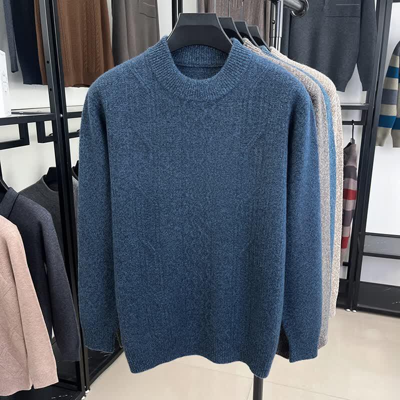 IMAGINEX Men's Pure Wool Heavyweight Crewneck Sweater