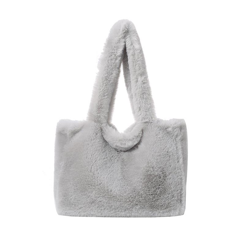 Women's Plush Tote: Stylish, Spacious & Versatile Shoulder Bag for Commuting