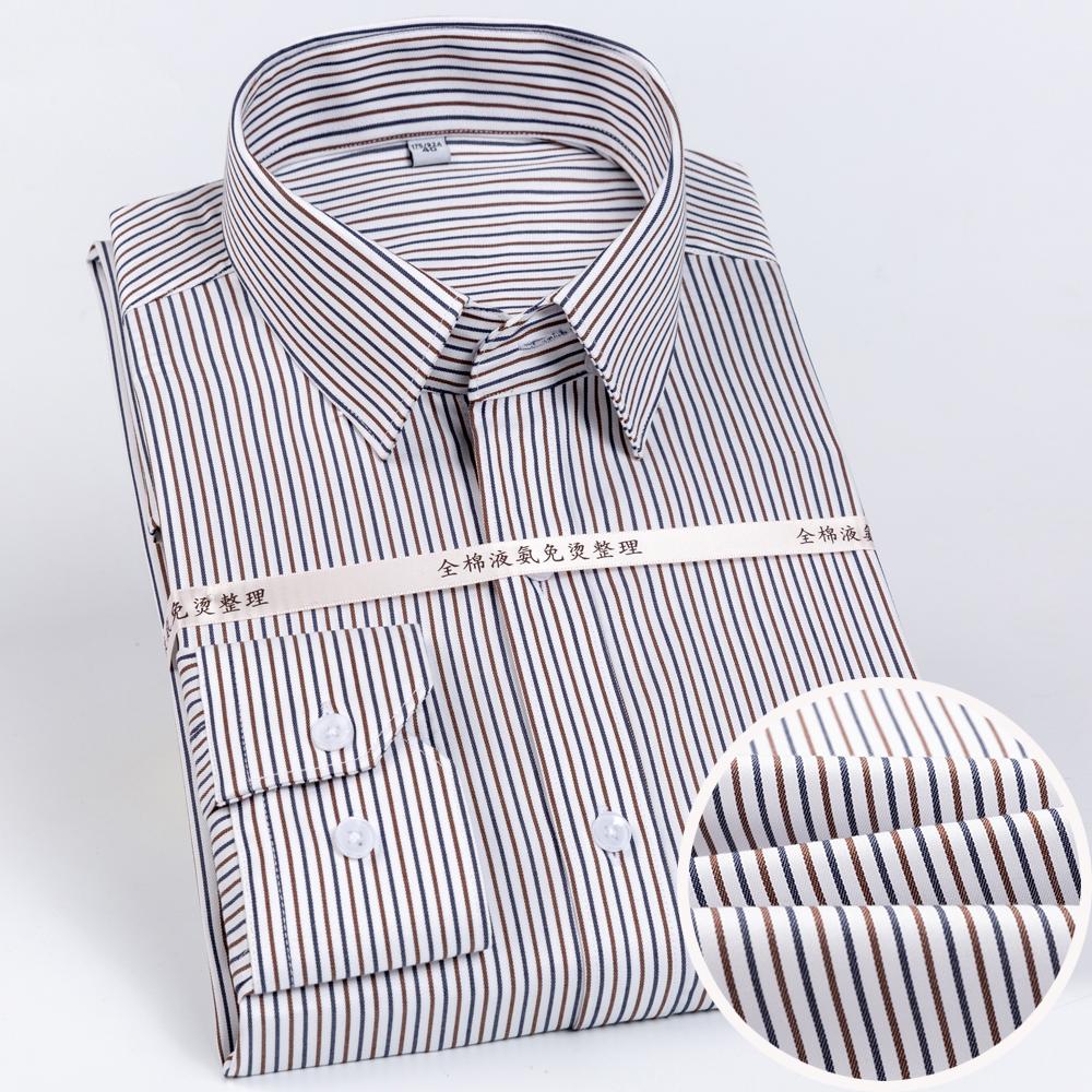 

Мужская рубашка плательная с цветными блоками и полосками, не мнущаяся, с длинным рукавом, обычного кроя, со скрытым воротником на пуговицах, без карманов, повседневная, из чистого хлопка 45