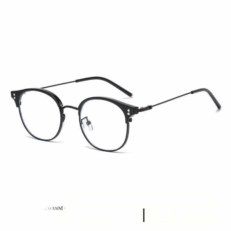 Modern Oval Flat Glasses With Blue Light Blocking For Fashionable Professionals
