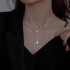 2024 Trendy 925 Sterling Silver Plated Cross Necklace for Women - Simple, Elegant, Cold Aesthetic Collarbone Chain