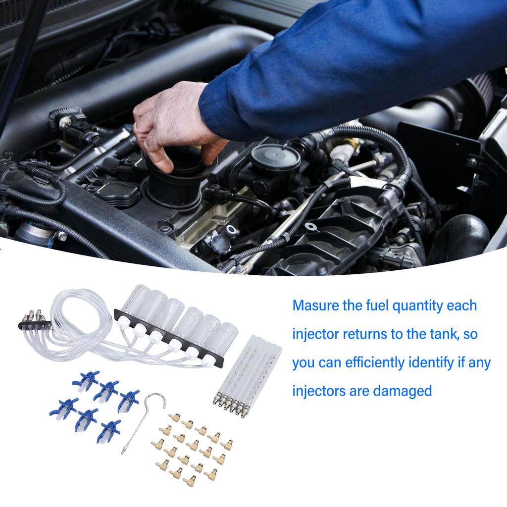 Diesel Injector Flow Test Kit Efficient Multifunctional Heavy Duty Construction Common Rail Adaptor Fuel Tester Set