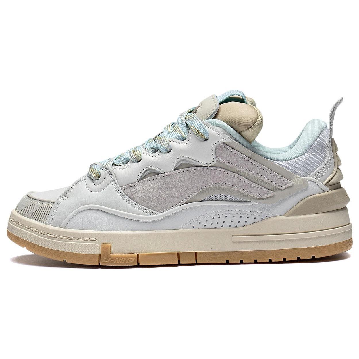 

Li Ning Wave GOLDEN Comfortable Slip Resistant Abrasion Resistant Low top Skateboard Shoes Women s White Gray AECS074-3 38