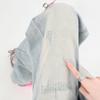 Spring Summer Vintage Light Blue Fine Glitter Gold Foil Tencel Wide Leg Denim Pants For Ladies Casual Pants Oversize Denim Trousers