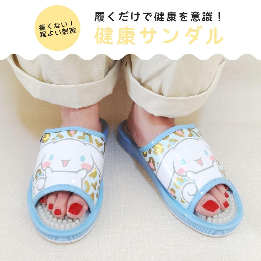 Sanrio Characters Leopard Print Health Sandals [Sanrio] SA-4197 Women's (Kuromi/Black, 24.0cm)
