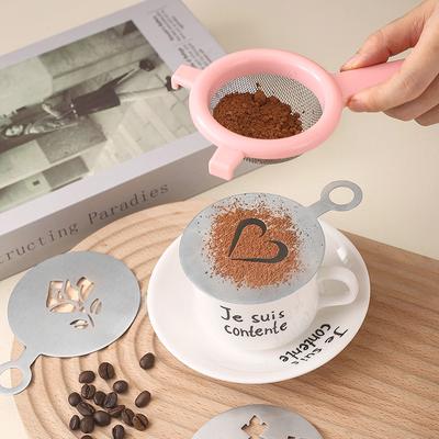 Weihnachts-Kuchen-Dekorationsschablone, Schaumstoff, Latte-Art-Schablonen, Schablonen, Form, Pulver-Schablone, DIY-Backkunst-Form, wiederverwendbar, Barista