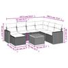 8 piece Grey Garden Sofa Set with Cushions Poly Rattan