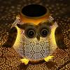 Outdoor Owl Decor Solar Metal Owl Decor Lanterns Waterproof Lawn Lamp Hangings Garden Decoration Figurine For Patio Yard Garden