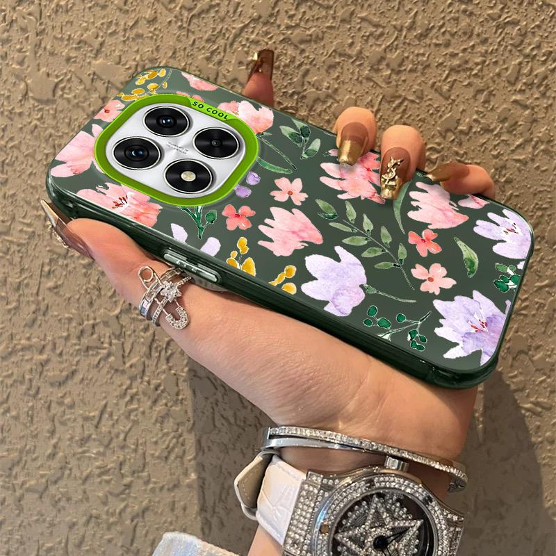 

Sweet Pink Tulip Floral Frosted Case for Xiaomi Redmi Note 14 13 12 10 Pro Plus 11S 14C 13C 12C 9C 11S K70 K60 A2 Acrylic Cover Redmi Turbo 4