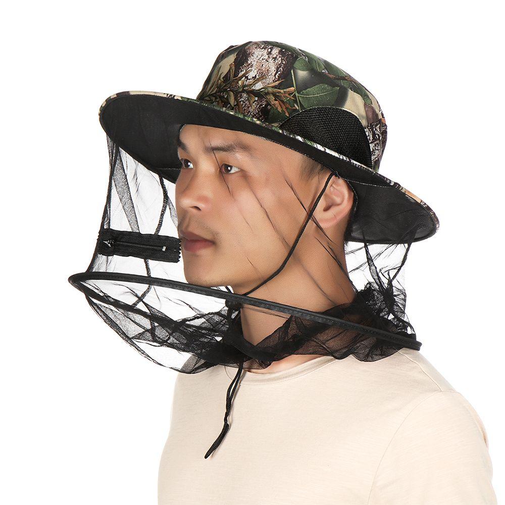 Summer Casual Insect Bee Protection Foldable Outdoor Sunscreen Fishing Cap Mosquito Hat Repellent Protection