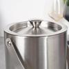 Steel Thermal Ice Bucket Thermos Container for Cubes + Tongs