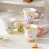 Ceramic Cup Water Cup Household Creative Mug Wind Breakfast Cup Large Capacity High Value Cute Milk Cup