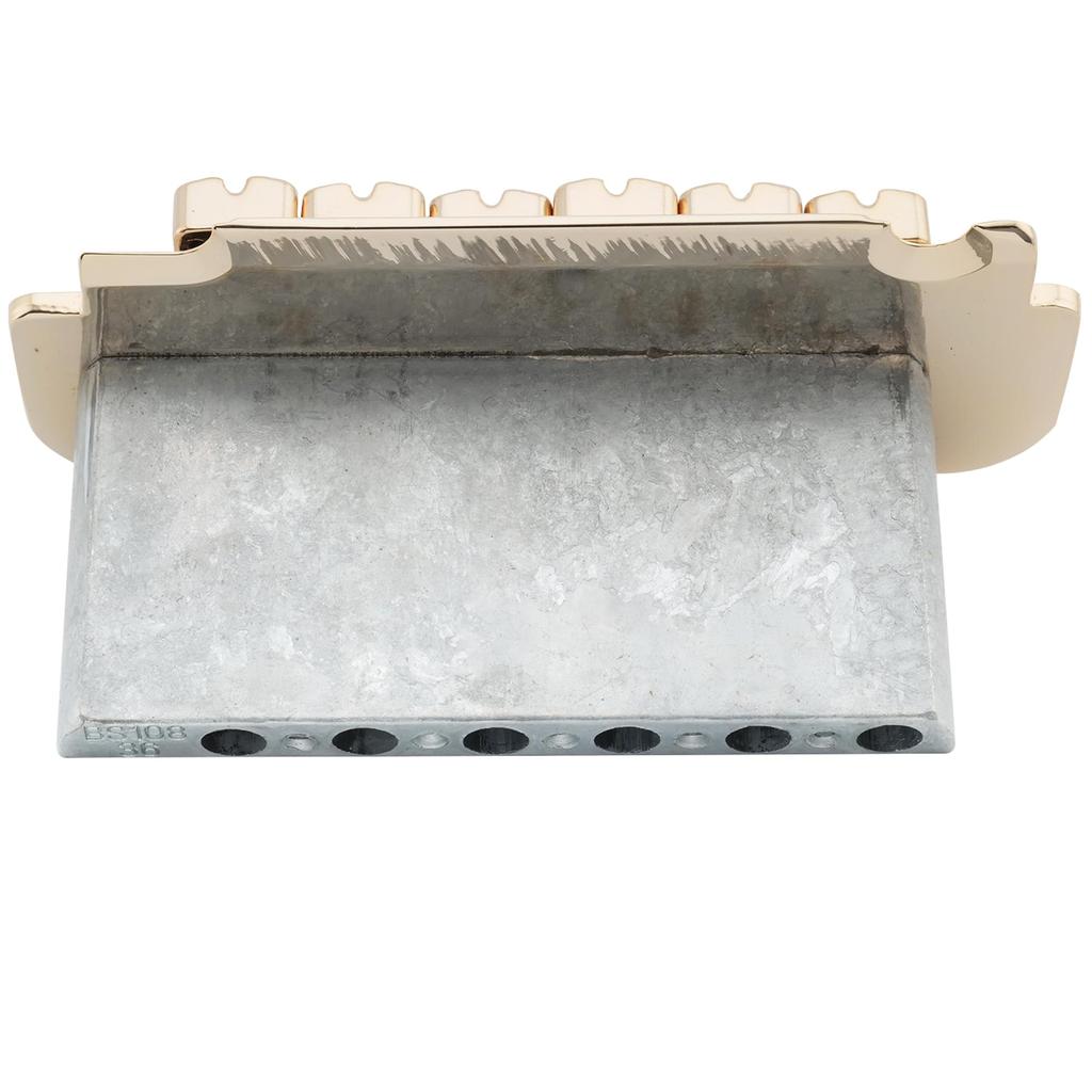 Musiclily Pro Roller Saddle Support Tremolo Unit Bridge for Imported Strat Electric Gold 10.8mm 2-Point Guitar,