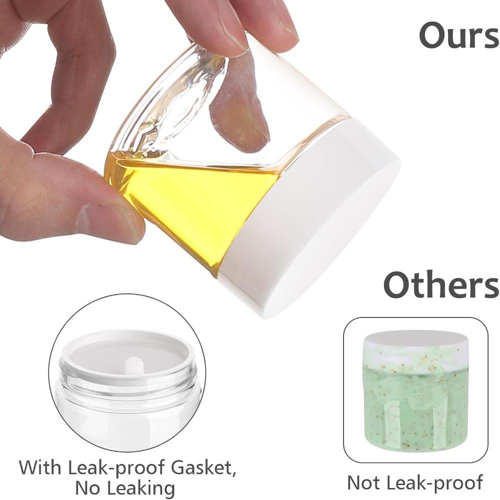 Travel 60ml Refillable Bottles Empty Transparent Container Jars Plastic with Lids Cosmetic Makeup Bottle Storage Container