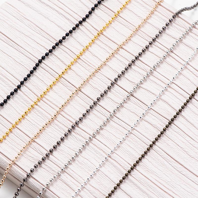 DIY Semi-Finished Copper and Stainless Steel Ball Chain Set