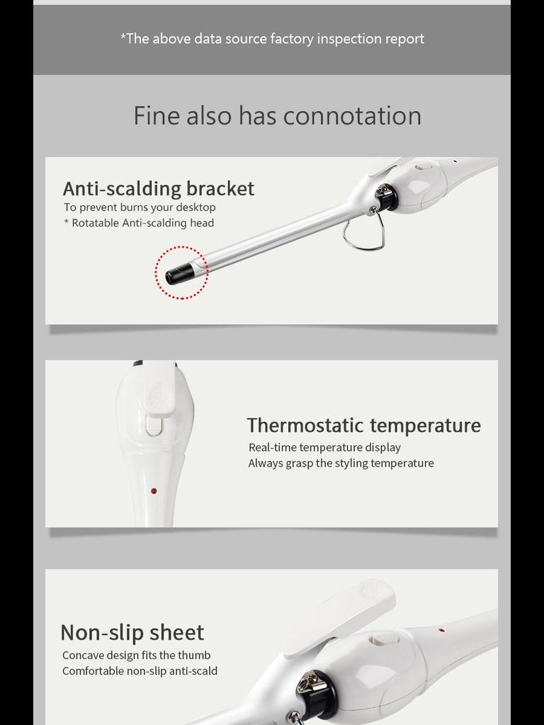 Unisex Mini 9mm Fluffy Wool Curling Iron for Short Hair