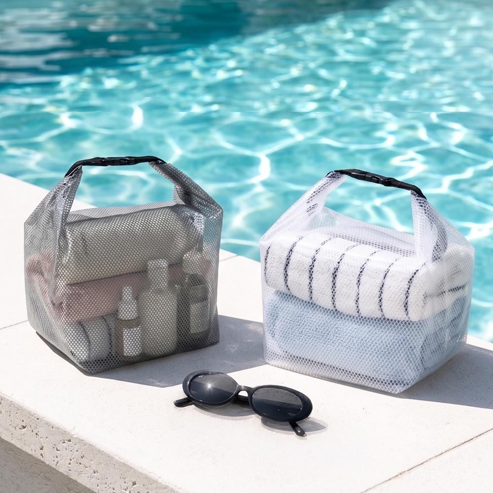 Goospery Transparent Waterproof Eva Mesh Water Play Swim Bath Bag Pouch