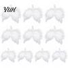 Holiday Party Props 10Pcs White Feather Angel Wings Ornament for Christmas Tree Decoration, Soft Fluffy Hanging Pendant with Lanyard Parties And Baby