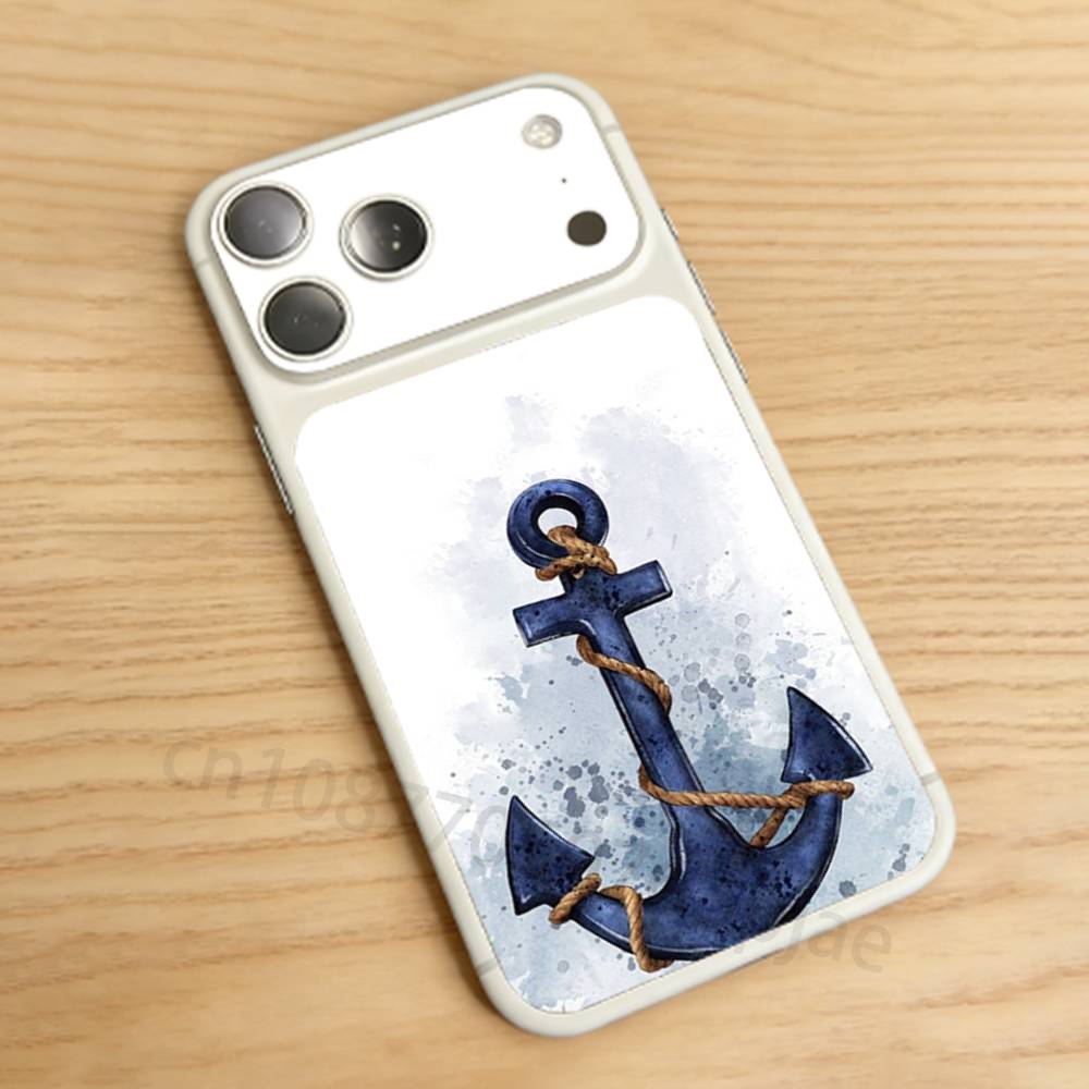 

A-Anchor Compass Nautical Sailor For iPhone 17 Pro /Max Battry Back Cover with Camera Decal Skin Rear Protective Sticker Film iPhone17promax